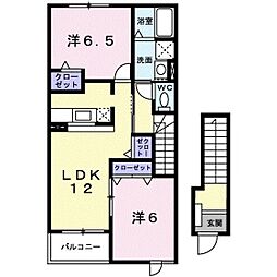 メゾンエトワール 2LDKの間取図画像