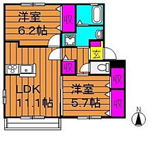 岡山県岡山市北区今6丁目（賃貸アパート2LDK・2階・54.84㎡） その2