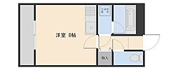 グランドハイツ東古松 ワンルームの間取図画像
