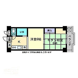 レジデンス春日町 2Kの間取図画像