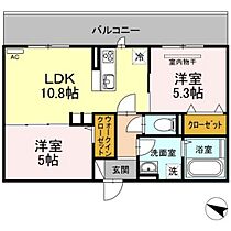 岡山県岡山市北区撫川（賃貸アパート2LDK・3階・50.04㎡） その2