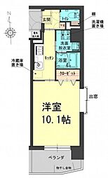 ルネス武富2号館 1Kの間取図画像