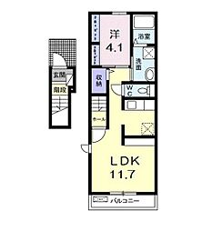 グランデM 1LDKの間取図画像