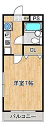 フロム24 1Kの間取図画像