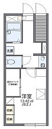 レオパレスグリーンウッド 1Kの間取図画像