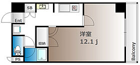 岡山県岡山市北区今4丁目（賃貸マンション1K・7階・34.00㎡） その2