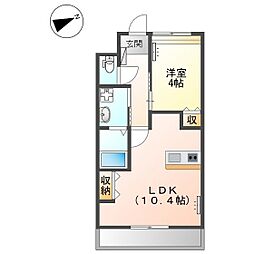 ルミナスハイム3 1LDKの間取図画像