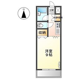 ステュディオアンシャンテ公園前 1Kの間取図画像