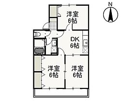 エクセルハイツA 3DKの間取図画像