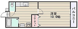 スーリール平田 1Kの間取図画像