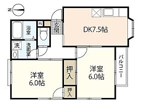 岡山県岡山市中区四御神（賃貸アパート2DK・2階・47.35㎡） その2