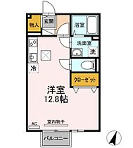 岡山県岡山市北区横井上（賃貸アパート1R・1階・33.39㎡） その2