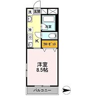 岡山県岡山市北区三野3丁目（賃貸マンション1K・3階・25.60㎡） その2