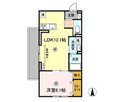 岡山県岡山市南区福富西3丁目（賃貸アパート1LDK・1階・41.95㎡） その2