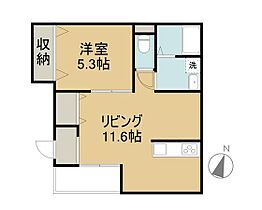 岡山県都窪郡早島町早島（賃貸アパート1LDK・1階・38.64㎡） その2