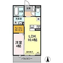 岡山県岡山市中区赤田（賃貸アパート1LDK・3階・37.64㎡） その2