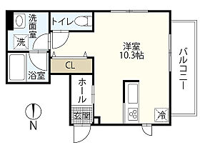 岡山県岡山市北区桑田町（賃貸アパート1R・1階・30.81㎡） その2