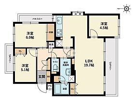 岡山県岡山市北区伊島町2丁目（賃貸マンション3LDK・4階・79.31㎡） その2