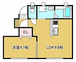 岡山県岡山市南区東畦（賃貸アパート1LDK・1階・40.00㎡） その2