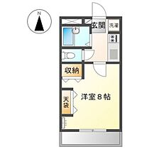 岡山県岡山市北区下中野（賃貸アパート1K・1階・22.44㎡） その2