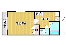 岡山県倉敷市中庄（賃貸アパート1K・1階・24.55㎡） その2