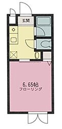 プリンスハイコート 1Kの間取図画像