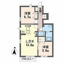 シャーメゾン愛子中央 101 ｜ 宮城県仙台市青葉区愛子中央5丁目5-43（賃貸アパート2LDK・1階・59.63㎡） その2