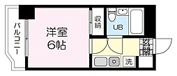 ダイアパレスプレステージ上杉 1Kの間取図画像