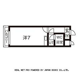 朝日プラザ立町 ワンルームの間取図画像
