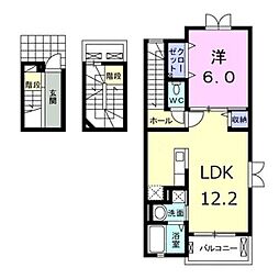 ブライト1 1LDKの間取図画像