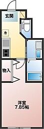 イニシアティブ小松島A 1Kの間取図画像