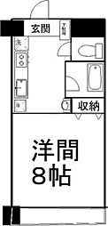 プランドビル本町 1Kの間取図画像