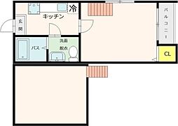 MYLIFE2 1Kの間取図画像
