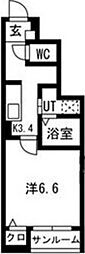 コハル・ファミリア 1Kの間取図画像