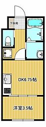 ノルンハウス 1DKの間取図画像