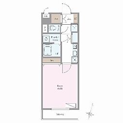 カスタリア勾当台公園 1Kの間取図画像