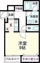 ストゥディオローズマリー 1Kの間取図画像