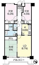 リーベスト八乙女 3LDKの間取図画像