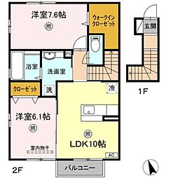 unityα 2LDKの間取図画像