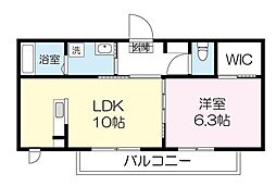 ドルチェビータ 1LDKの間取図画像