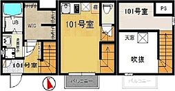ラ・カーサイズミ ワンルームの間取図画像