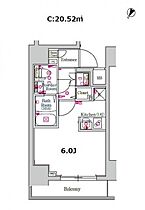 神奈川県横浜市西区浜松町（賃貸マンション1R・3階・20.52㎡） その2