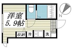 神奈川県横浜市神奈川区白幡南町（賃貸アパート1R・2階・15.01㎡） その2