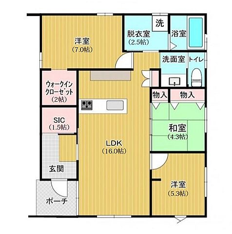 間取り 熊本市南区合志3丁目12-6