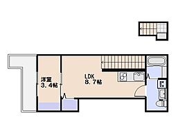 Le Verju（ル・ヴェルジュ） 2階1LDKの間取り