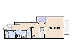 ベル　フィオーレ　II 1階ワンルームの間取り