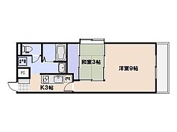 クレベール相原 2Kの間取図画像