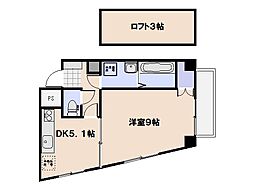 DOLCEハツカイチ 1DKの間取図画像