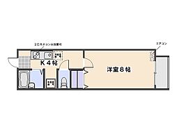 シャトレフォーラム 1Kの間取図画像