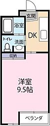 PirenoVilla 1Kの間取図画像